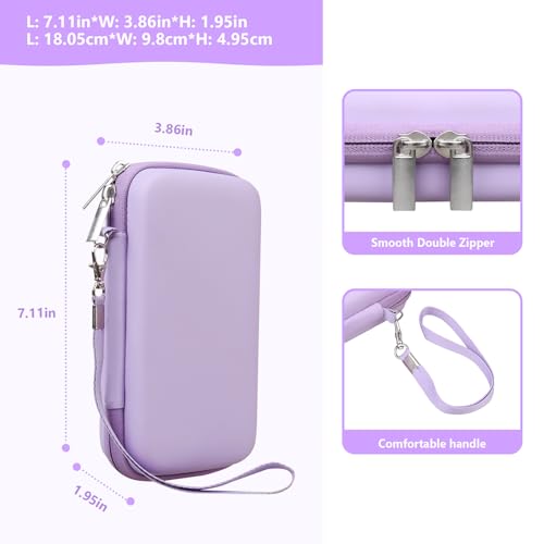 Supmay Hard Carrying Case Compatible with Nintendo DS Lite NDSL, Gameboy Advance Games Storage Holder Travel Bag with Mesh Pocket for USB Charging Cable, Stylus, Earphones, Game Cartridge, Purple - color: Purple