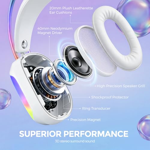 Headset with Mic, RGB Wired Gaming Headset with Surround Sound, Noise Canceling Gaming Headphones for PC, PS5/PS4, Laptop, Mac, Nintendo- HG8959