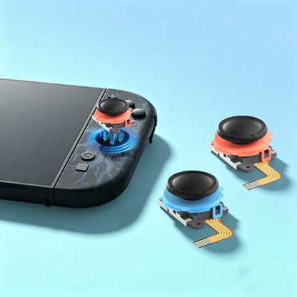 AKNES|GuliKit TMR Joystick Replacement for Switch 2 Joy-Con, Anti-Jitter | Drift-Proof Electromagnetic Sensor Joystick, Repair Kit (Screwdrivers, Tweezers, Pry Tool), DIY Replacement Part