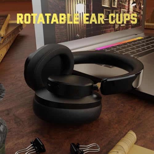 ATTACK SHARK G500 Wireless Over-Ear Noise Canceling Gaming Headphones-Black | Dual Mode-Bluetooth 5.3/3.5mm Audio Wired Cable,20H Playtime,Hifi Stereo Sound,Deep Bass,Built-in Mic for PC Mac Smartphone