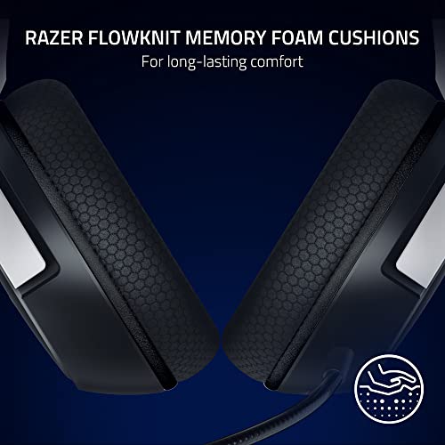 Razer Kaira Wireless PlayStation Gaming Headset, White & Black | 50mm Drivers, HyperClear Cardioid Mic, Memory Foam Cushions, Bluetooth, 30 Hr Battery, for PlayStation 5, PS4, PC, Mobile - color: White/Black, style: Kaira HyperSpeed