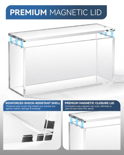 SPC Acrylic Display Case, 8mm Ultra Thick Clear Protector Case,Magnetic Lid | Clear Display Enclosure Compatible with Prismatic Evolutions Super-Premium Collection Box (14.4"Lx3.4"Wx6.9"H) - color: Spc Acrylic Case, size: Acrylic Case