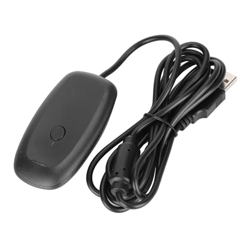 Gecheer Wireless Gaming Receiver Adapter, PC USB Controller Dongle for 360, ABS Material, Compatible with 4 Controllers & Headsets, Plug and Play