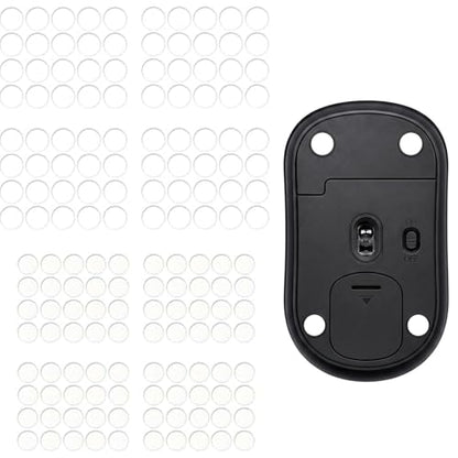 160 Pcs Dot Mouse Glide Sliders, Universal 6mm 7mm PTFE Mouse Feet Skate Stickers, Smooth Sliding Pads Compatible with All Mousepads, Wear-Resistant Smooth Glide Mice Glass Skates Pad (White) - size: Dia 6mm/7mm White & Black