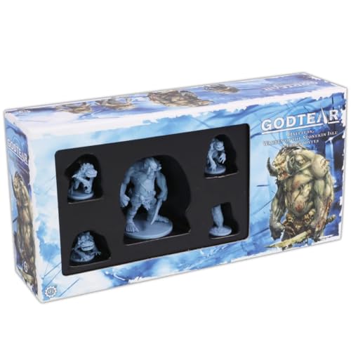 SFG Steamforged Games: Godtear The Board Game Bundle (Halftusk, Sneaky PEET, Helena, and Keera Expansion - 4 Items)