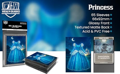 100% Hand-Drawn (Princess) 65 ct Textured Matte TCG/MTG Art Card Sleeves by Realm Guard - style: Princess