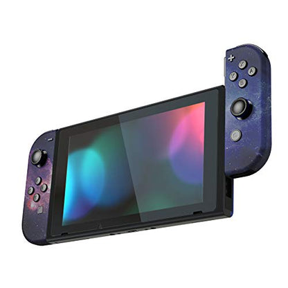 eXtremeRate DIY Replacement Shell Buttons for Nintendo Switch & Switch OLED, Nebula Galaxy Soft Touch Custom Housing with Full Set Button for Joycon Handheld Controller - Console Shell NOT Included - color: Nebula Galaxy