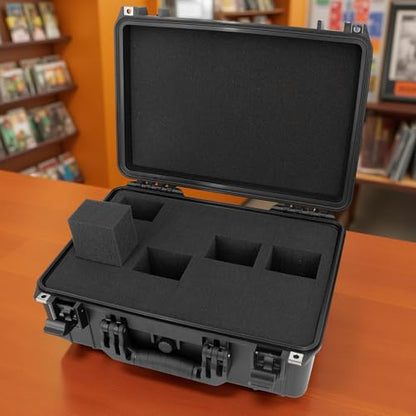 CASEMATIX Graded Card Case Compatible with 130+ BGS PSA Graded Sports Trading Cards, Waterproof Graded Slab Card Box with Precision Cut Graded Card Storage Box Foam Dividers