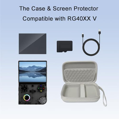 Rg40xxv Case - Hard Shell Game Console Carrying Bag - Gray - Screen Protector Included - size: Case with Screen Protector, style: Gray