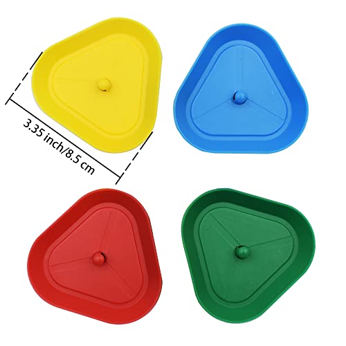 Yuanhe Playing Card Game Holder - Triangle Shaped Hands-Free Poker Holder Tray, 4 Colors, Set of 8 - style: Set of 8