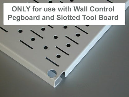Wall Control Tool Holder Bracket Slotted Metal Pegboard Accessory Pegboard and Slotted Tool Board - White - color: White, size: 1 Count (Pack of 1)