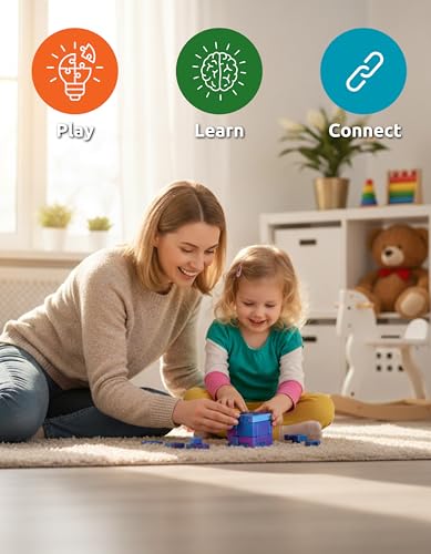 Interlocking Cube Brain Teaser Puzzle for Kids and Adults, Pocket Size 1.77 Inch Dual Color Blue and Purple Logic Challenge, Screen Free Focus Toy and Thoughtful Gift Idea - style: Cubix Blue