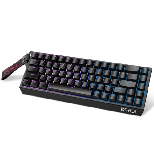 WIN68 HE Hall Effect Keyboard, Rapid Trigger Magnetic Gaming Keyboard, 8000Hz Polling Rate, DKS & SOCD, 0.01mm Adjustable Actuation, RGB PBT Keycaps, 60% Wired Keyboard for FPS Gaming PC & Mac - color: WIN68 Black