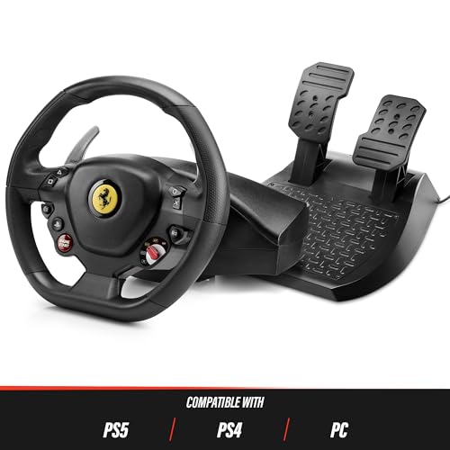 Thrustmaster T80 Ferrari 488 GTB Edition Racing Wheel (compatible w/ PS5, PS5 Pro, PS4 & PC) - style: T80 Wheel - Ferrari Edition
