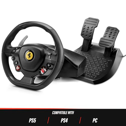 Thrustmaster T80 Ferrari 488 GTB Edition Racing Wheel (compatible w/ PS5, PS5 Pro, PS4 & PC) - style: T80 Wheel - Ferrari Edition