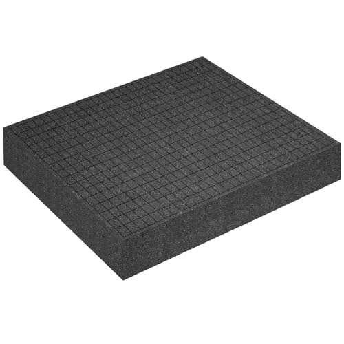 Polyurethane Foam Padding, 16 x 12 x 4 Inch Black Perforated Pick and Pluck Foam Sheets for Tool Box, Camera, Crafts and Storage - size: 16 x 12 x 4 Inch