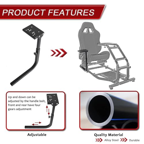 Racing Shifter Mounting Bracket with Mounting Bolts Fits for Our Race Game Simulator Stand, 30MM Mounting Pipe,for Steering Wheel Stand