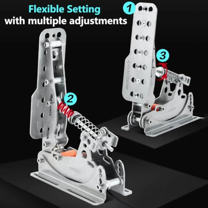 Simjack UT Sim Racing Pedals 200KG Load Cell Brake Pedal PC Racing Simulator Pedals Pressure Sensor HE Hydraulic Pedal (UT-P2-H2) - color: UT--P2-H2