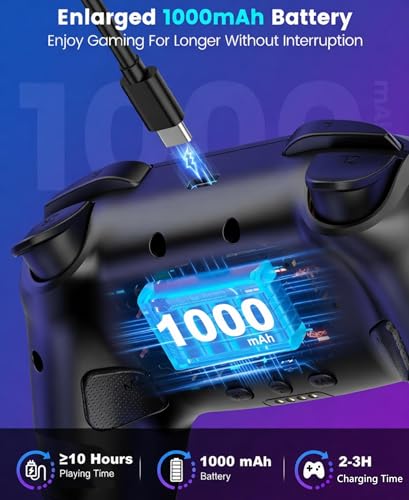 Switch 2 Controller Compatible with Nintendo Switch 2/Switch/OLED/Lite - Hall Effect Joystick & Trigger - 7 Color RGB Wireless Pro Controller with Charging Dock, Macros, Turbo, KeyLinker App - Black - color: Black with Charging Station