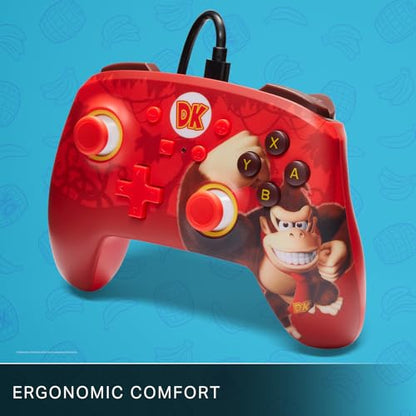 PowerA Enhanced Nintendo Switch and Switch 2 Wired Controller - Donkey Kong Flex, Gamepad, game controller, wired controller, officially licensed - color: Donkey Kong Flex