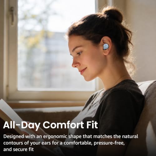 TOZO NC9 Hybrid Active Noise Cancelling Wireless Earbuds, 60H, LED Display | 6 Mic ENC Clear Calls, Deep Bass Sound, IPX8 Waterproof, in Ear Bluetooth 5.3 Headphones,32 EQs via APP, Comfort Fit Ear Buds - color: Dusty Blue
