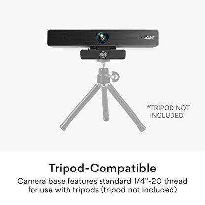 MEE Audio C11Z 4K Ultra HD Webcam with ANC Microphones, 4X Digital Zoom, Low Light Correction, Wide Angle Lens and Privacy Cover for Zoom Video Conferencing on Computer PC Mac Laptop Desktop - style: 4K Wide Angle