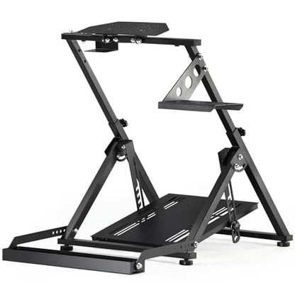 Hottoby Steering Wheel Stand with Pulley Chair Fixing Fit for Fanatec,for Thrustmaster, for Logitech G25 G27 G920, Racing Simulator Cockpit, Not Included Shifter,Wheel & Pedal