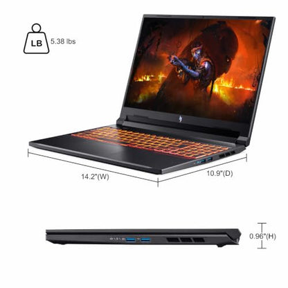 iCarp Customized Laptop Made with Acer Nitro V 16 Gaming Laptop 16" WUXGA IPS 180Hz AMD 6-core Ryzen 5 240 16GB/32GB/64GB RAM 512GB/1TB/2TB/4TB SSD RTX 5050 GDDR7 (Up to 421 AI Tops) Backlit Win11 - style: Ryzen 5 240 + RTX 5050