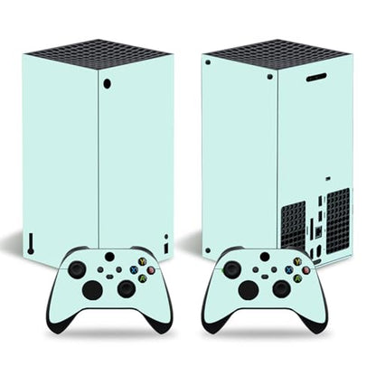 Skin Sticker for Xbox Series X Digital Edition, Full Cover Vinyl Decal for Console and Controller (Green) - color: Green