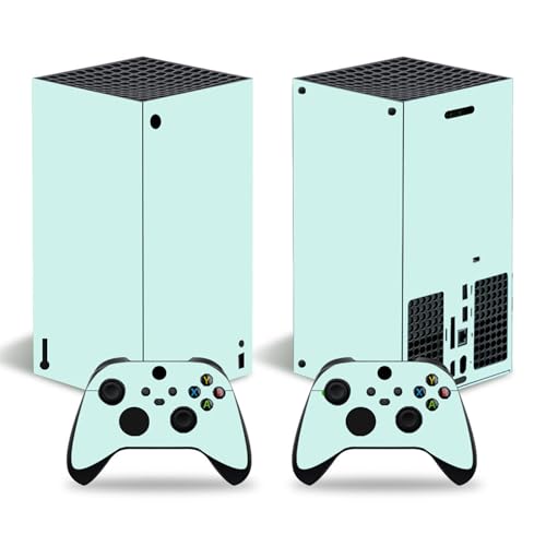 Skin Sticker for Xbox Series X Digital Edition, Full Cover Vinyl Decal for Console and Controller (Green) - color: Green