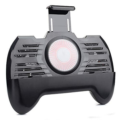 Mobile Phone Gamepad Controller, 4 in 1 Mobile Game Controller with Dual Cooling Fans, 2200mAh Power Bank, Ergonomic and Built-in Kickstand for Movies, Gaming, Video Chatting and More