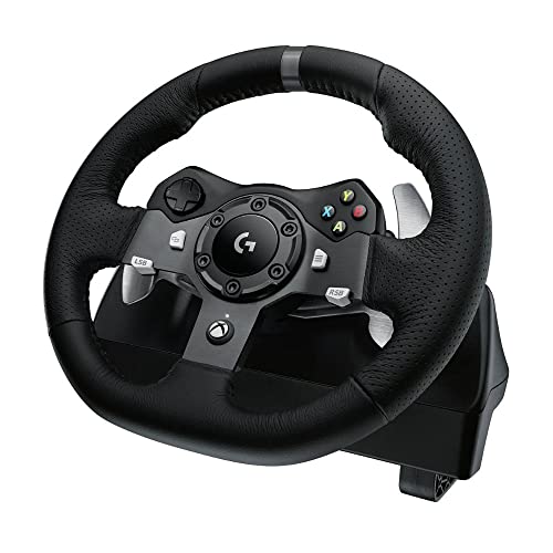 logitech G920 Dual-motor Feedback Driving Force USB Racing Wheel with Responsive Pedals for Xbox One (Renewed)