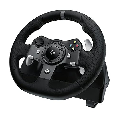 logitech G920 Dual-motor Feedback Driving Force USB Racing Wheel with Responsive Pedals for Xbox One (Renewed)