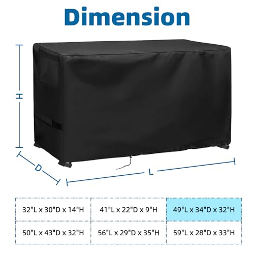 Foosball Game Table Cover for Best Choice Product 48in Mini Soccer Table | 49x34x32,Waterproof Dustproof Heavy Duty Oxford Fabric,for Game Room Soccer Arcade Game Table for Kids and Adults - size: Game Table-49"x 34"x 32"