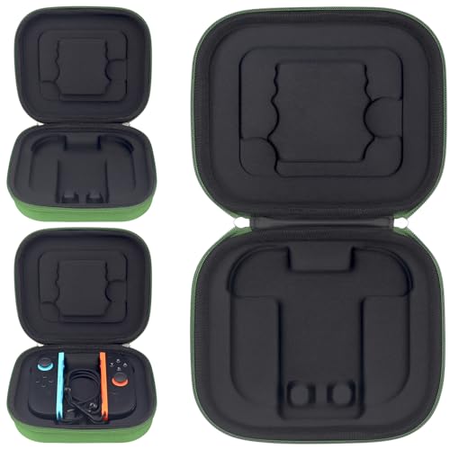 sisma Carry Case Compatible with Nintendo Joy-Con 2 & Straps, Buttons & Joysticks Full Protection, Hard Shell Switch 2 Controllers Compact Case Travel Storage Pouch, Armygreen - color: Green - Fits Joy-Con 2 & Straps