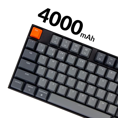 Keychron K10 Full Size 104 Keys Bluetooth Wireless Mechanical Gaming Keyboard for Mac Windows with Keychron Super Brown Switch, Multitasking/White LED Backlight/USB C Wired Computer Keyboard - color: Keychron Super Brown Switch
