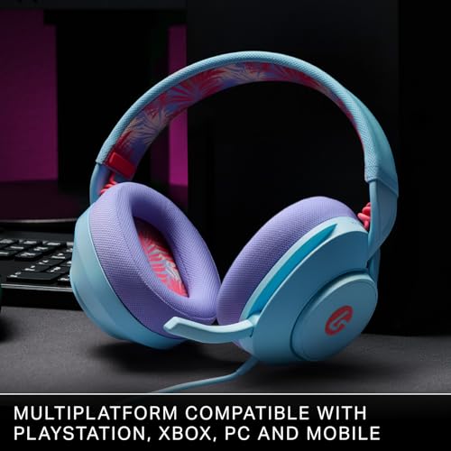 PowerA LucidSound LS10 Wired Gaming Headset - Ocean Waves, Works with PlayStation, Xbox, PC, Mobile, and Other Compatible Devices, Designed for Comfort, Premium Audio, Quick-Access Audio Controls - style: Ocean Waves