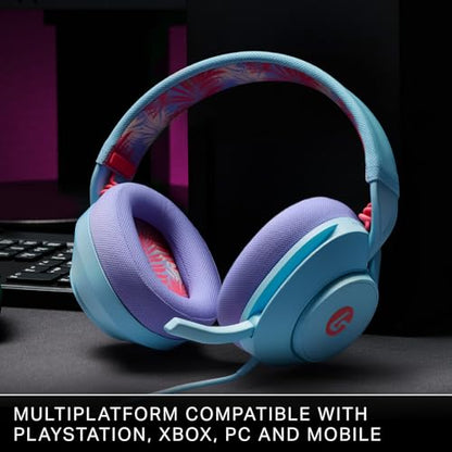 PowerA LucidSound LS10 Wired Gaming Headset - Ocean Waves, Works with PlayStation, Xbox, PC, Mobile, and Other Compatible Devices, Designed for Comfort, Premium Audio, Quick-Access Audio Controls - style: Ocean Waves