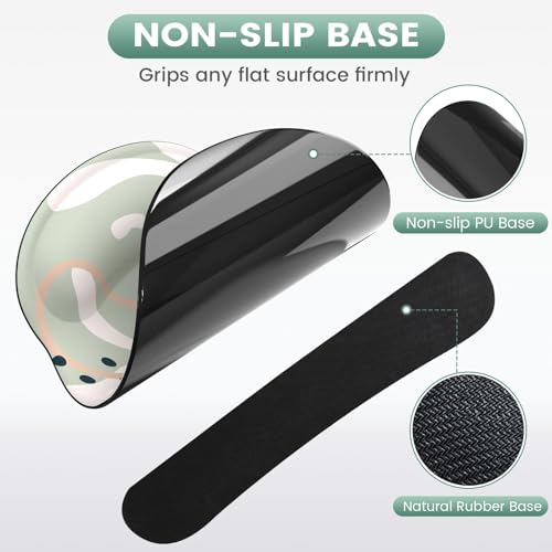 iLeadon Mouse Pad Wrist Support Keyboard Wrist Rest Set, Ergonomic Mouse Pad with Non-Slip Base for Computer Laptop Home Office + Coasters, Easy Typing & Pain Relief Mouse Mat, Tropical Plants | Ergonomic Mouse Pad with Non-Slip Base for Computer Laptop H