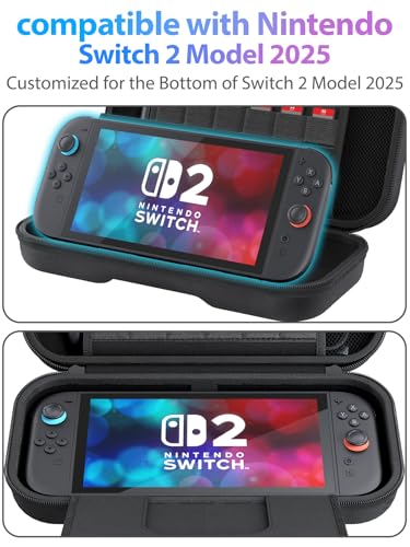 Haikun Upgrade Large Capacity Carrying Switch 2 Case 2025 Compatible with Nintendo Switch 2,Switch 2 Bag Travel Hard Case, 24 Game Cartridges, Hard Shell Portable Travel Pouch[nintendo_switch_2]