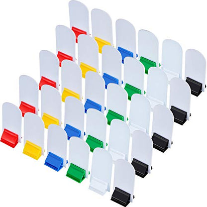 Blulu 60 Set Multicolor Game Card Stands DIY Board Game Pieces with Blank Board for Party Favor Group Play Tabletop RPG Scenes