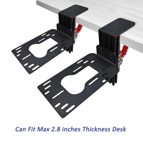 HTLAKIKJ 2 Set Hotas Desk Mount for Flight Simulator Controls | Compatible with Thrustmaster Sol R2/R1/R4, Hotas 4/X/One/ Stick X/T-16000M Flight Throttle and Joystick Flight Sim Holder