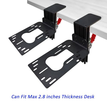 HTLAKIKJ 2 Set Hotas Desk Mount for Flight Simulator Controls | Compatible with Thrustmaster Sol R2/R1/R4, Hotas 4/X/One/ Stick X/T-16000M Flight Throttle and Joystick Flight Sim Holder