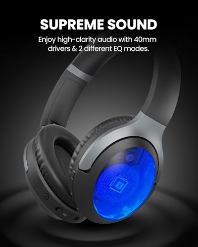 Avantalk Aria Podio 3 – Multipoint Bluetooth Over-Ear Headset with Detachable Noise-Canceling Mic & Sidetone for Clear Work Calls, PC & Phone, EQ Sound, 55H Battery, Charging Stand, Spacious Earcups