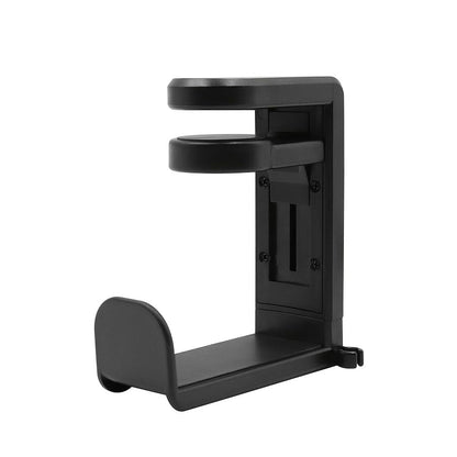 No Drill Under Desk Headphone Hanger, 360 Degree Rotatable Foldable Headset Stand Holder