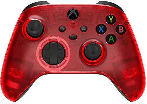 Silent Modz Custom Wireless Controller for Microsoft Xbox Series X|S, Xbox One S|X & PC (Clear Red) - color: Clear Red