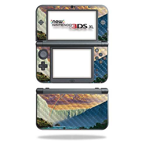 MightySkins Carbon Fiber Skin for Nintendo New 3DS XL (2015) - Niagara Falls | Protective, Durable Textured Carbon Fiber Finish | Easy to Apply, Remove, and Change Styles | Made in The USA - color: Niagara Falls