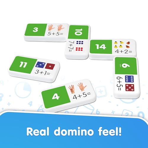 Junior Learning JL481 Addition Dominoes, Multi 7.8 H x 4.7 L x 1.5 W,White