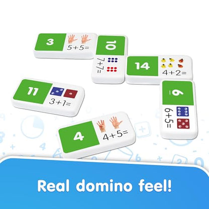 Junior Learning JL481 Addition Dominoes, Multi 7.8 H x 4.7 L x 1.5 W,White