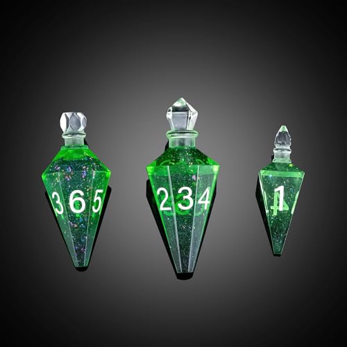 7PCS Potion DND Dice Set,Transparent Sharp Edge Die Set D&D RPG Polyhedral Dice,for Dungeons and Dragons TTRPG Games Roleplaying Games.(Light Green) - color: Light Green
